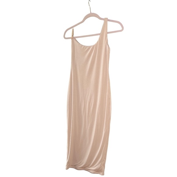 Sold Out RE ONA Sophia One Shoulder Midi Dress Ivory Large - Picture 4 of 7